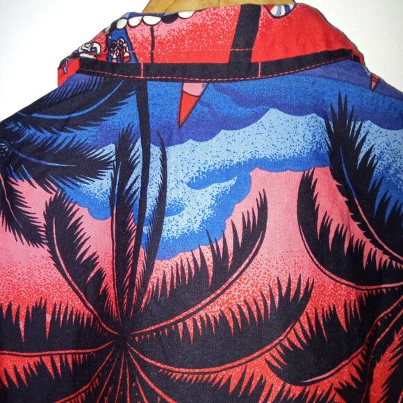 Hawaiian Cabana Print Men Shirt  Multicolor - Picture 3 of 9